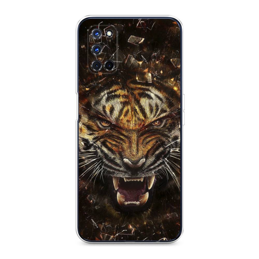 

Чехол для Oppo A52/A72 "Тигр осколки", Оранжевый;серый;черный, 253150-1