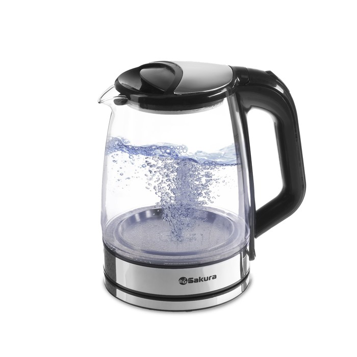 

Чайник электрический SAKURA SA-2722BK 2.2 л черный, серебристый, SA-2722BK