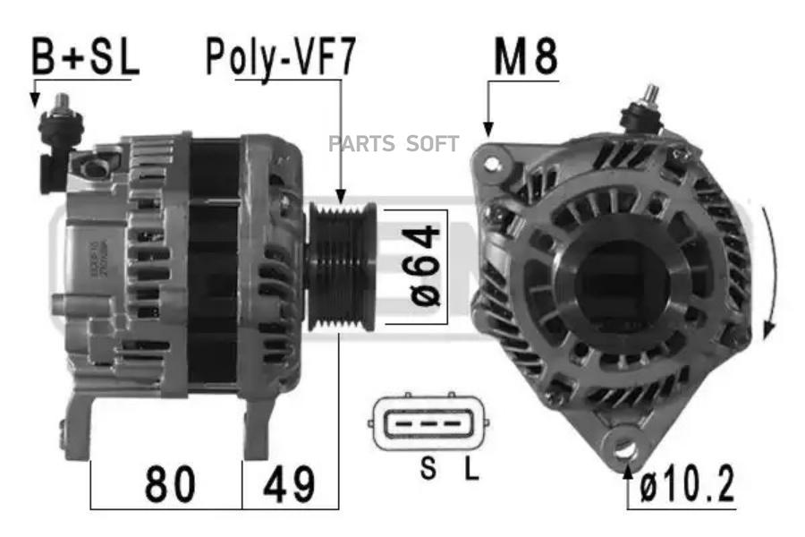 

Генератор ERA для Nissan Np300, Navara, Pathfinder III 2005- 210928