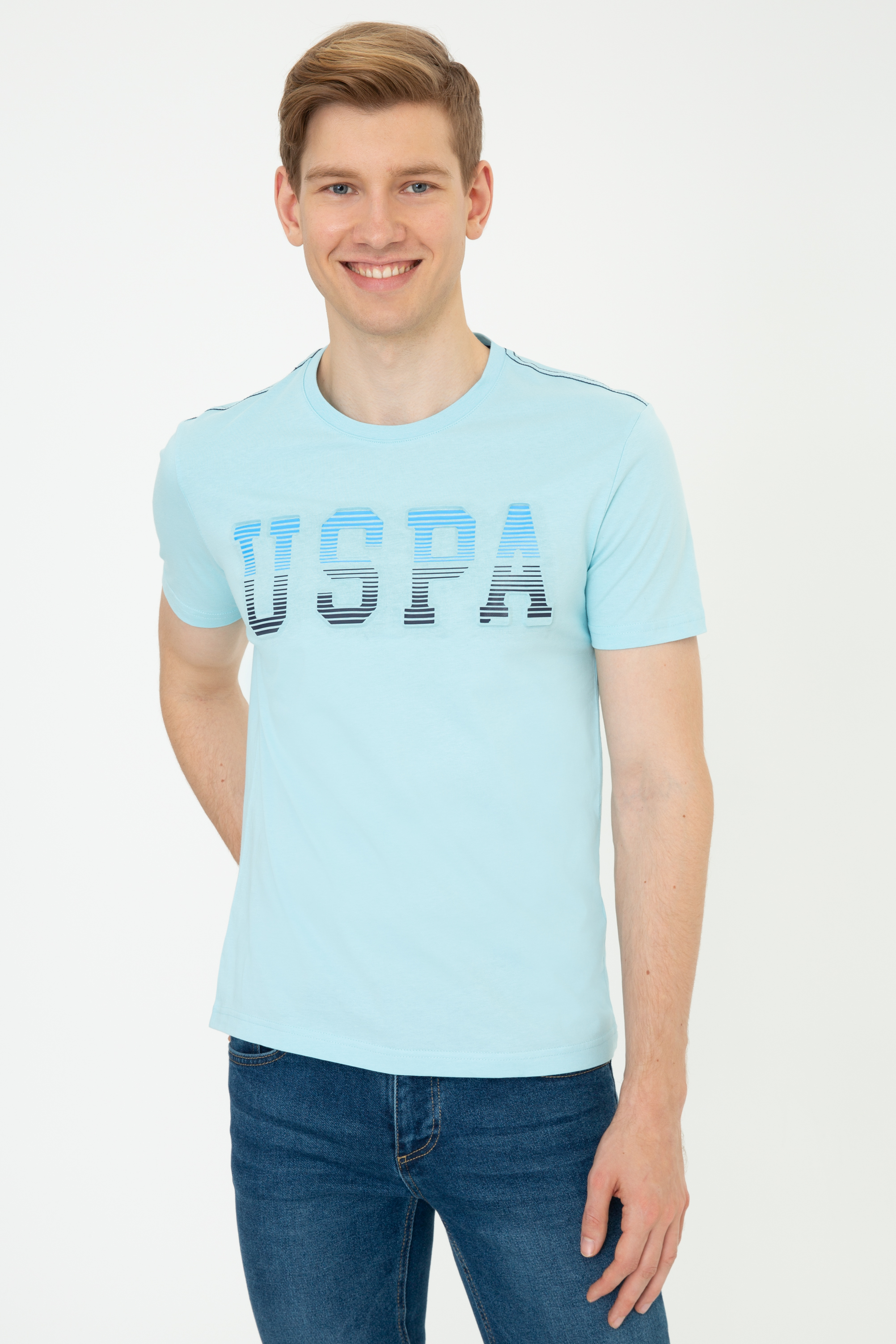 

Футболка мужская U.S. POLO Assn. G081SZ0110RUEL бирюзовая XS, G081SZ0110RUEL