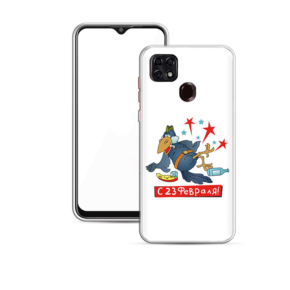 

Чехол MyPads Tocco для ZTE V2020 23 февраля веселая птица (PT226946.457.9), Прозрачный, Tocco