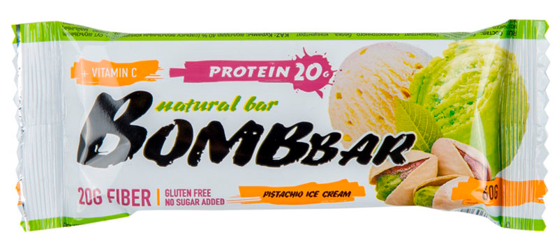 

BOMBBAR Bombbar 60 г, 1 шт, вкус: фисташковый пломбир