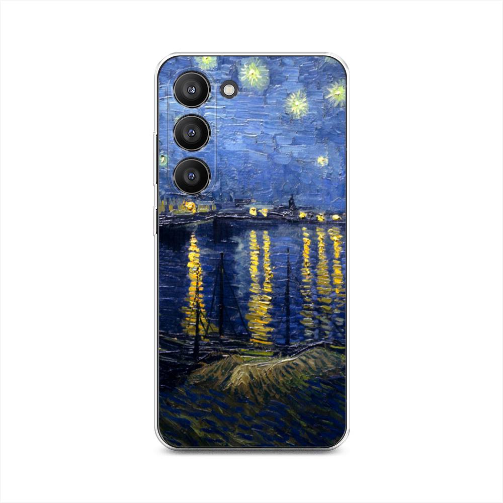 

Чехол на Samsung Galaxy S23 5G "Звездная ночь над Роной", Синий;желтый, 2107350-4