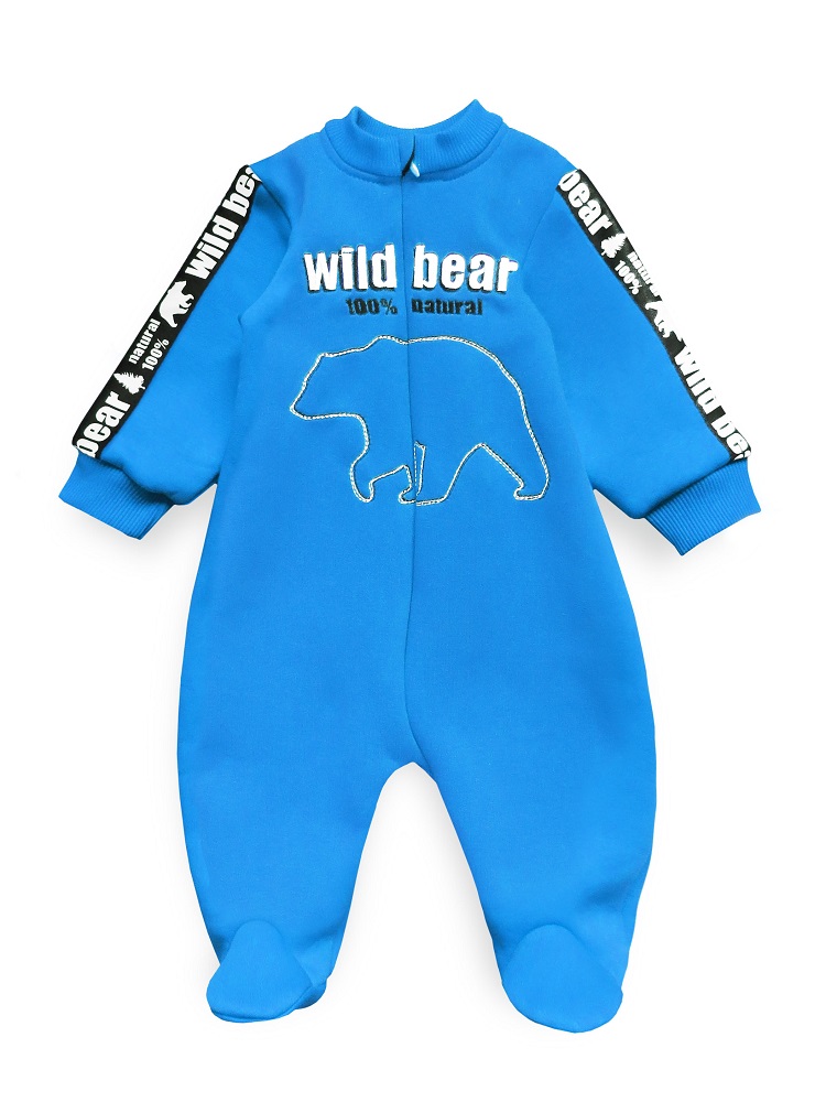 фото Комбинезон persona mini wild bear, с вышивкой, синий, 68