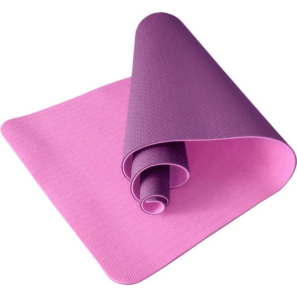 фото Коврик для йоги спортекс b31276 розово-фиолетовый 183 см, 6 мм