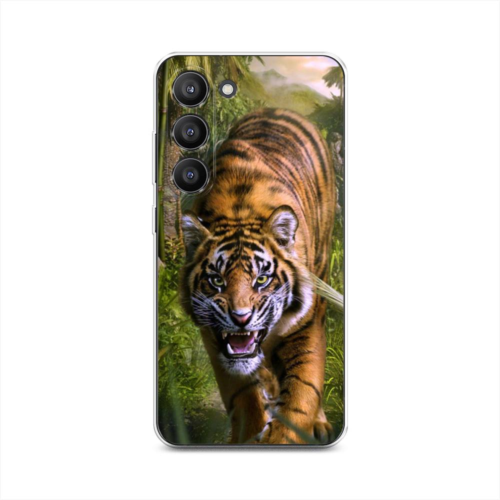 

Чехол на Samsung Galaxy S23 5G "Тигр в джунглях 2", 2107350-1
