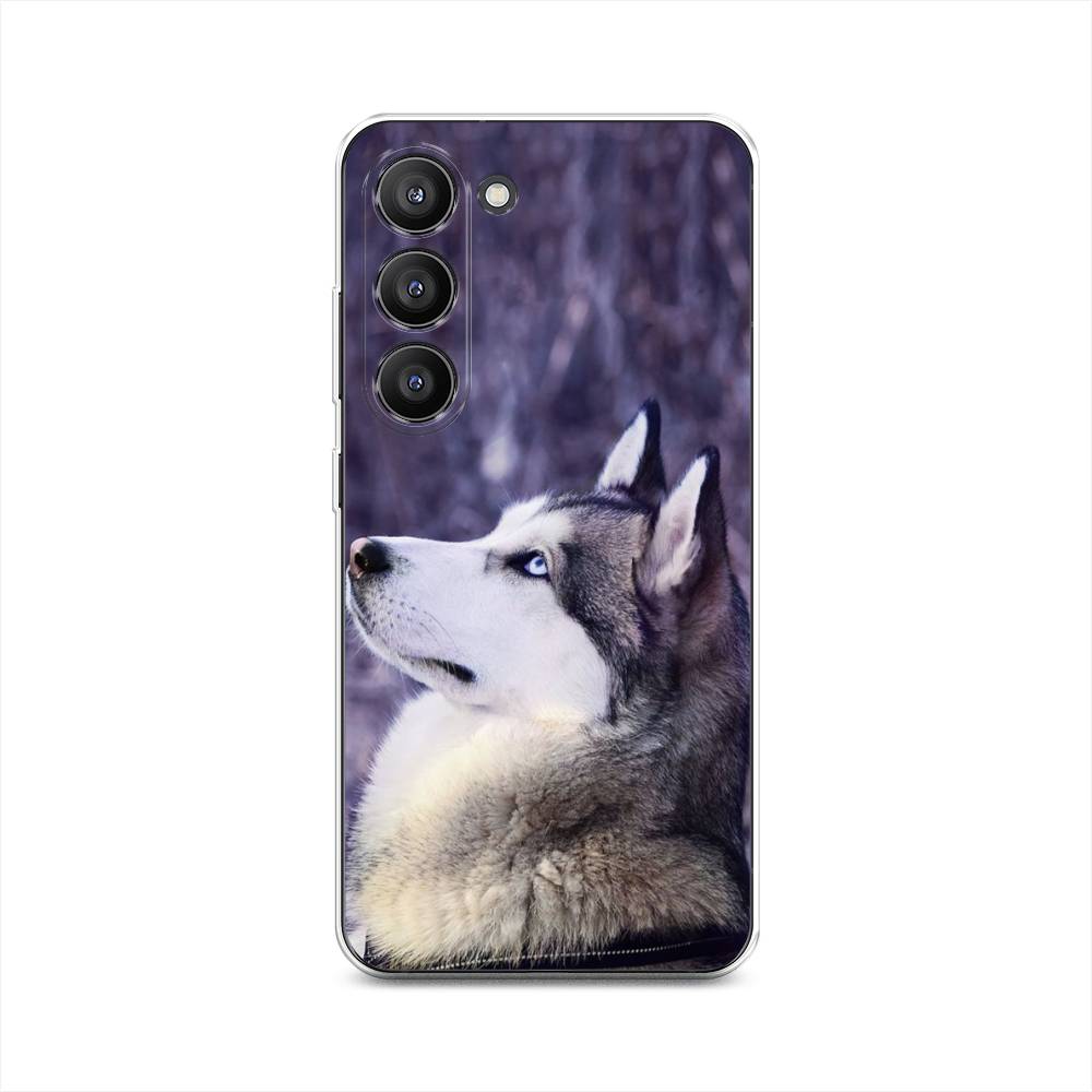 

Чехол на Samsung Galaxy S23 5G "Хаски 1", Фиолетовый;белый, 2107350-1