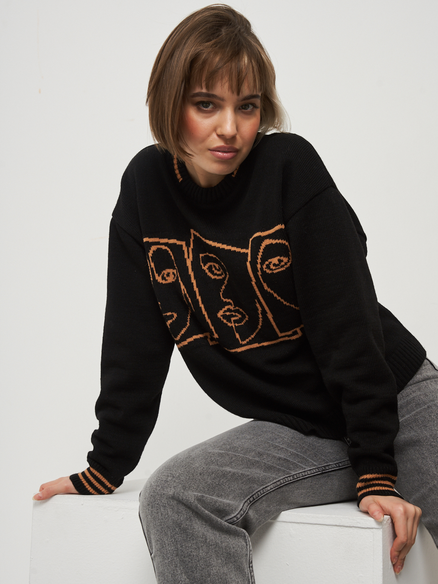 

Джемпер женский BE YOU черный, 7222-40122
