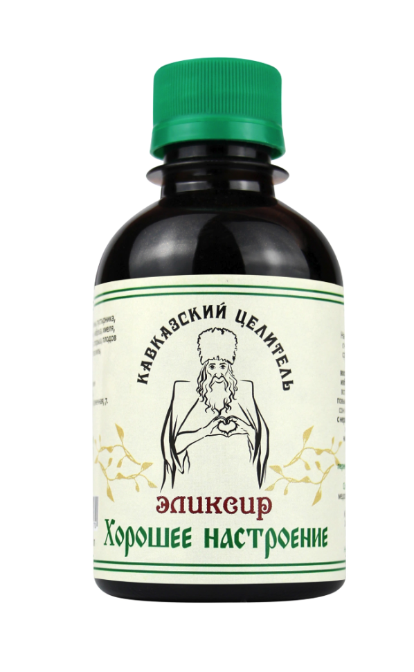 Эликсир Кавказский Целитель Хорошее настроение, на сборе трав, 200 мл