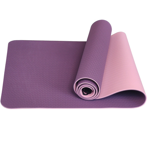 Коврик для йоги Спортекс E33579 фиолетово/розовый 183 см, 6 мм