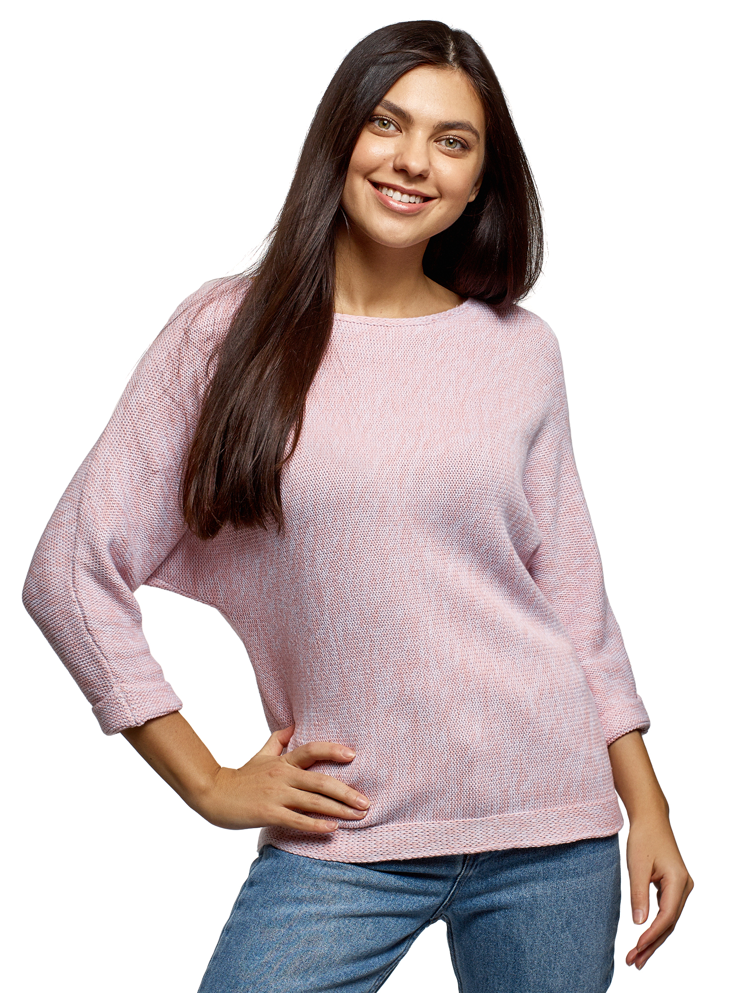 

Джемпер женский oodji 63805318-2B розовый 2XL, 63805318-2B