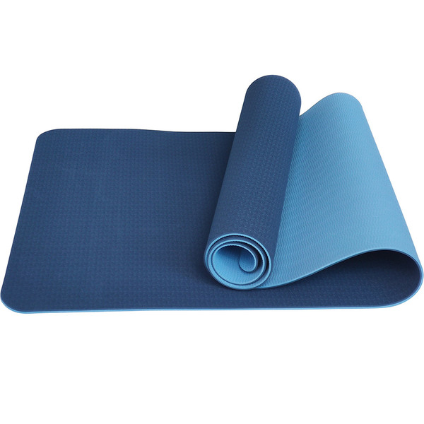 Коврик для йоги Спортекс E33583 синий/голубой 183 см, 6 мм