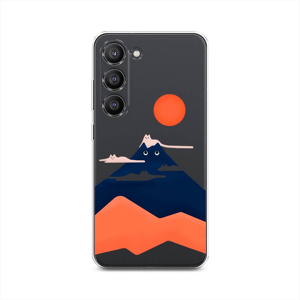 

Чехол на Samsung Galaxy S23 5G "Кот-гора", Черный;оранжевый, 2107350-4