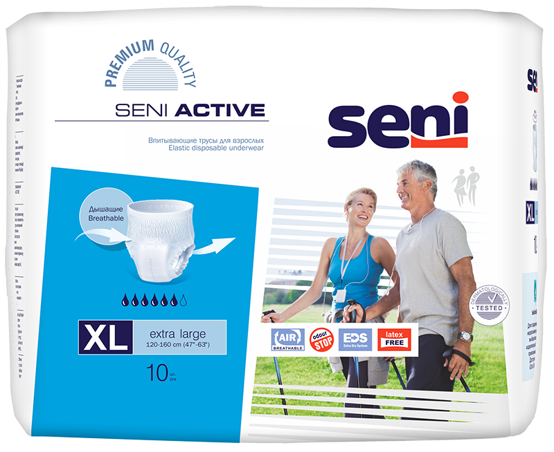 Трусы впитывающие Seni ACTIVE extra large, 10 шт.