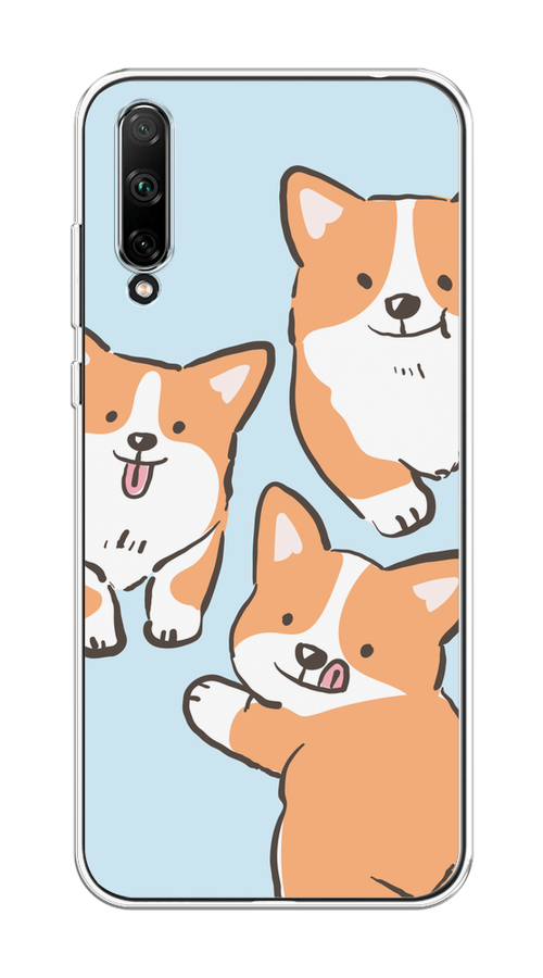 

Чехол на Honor 30i "Милые корги", Бежевый;голубой;коричневый, 6104050-1