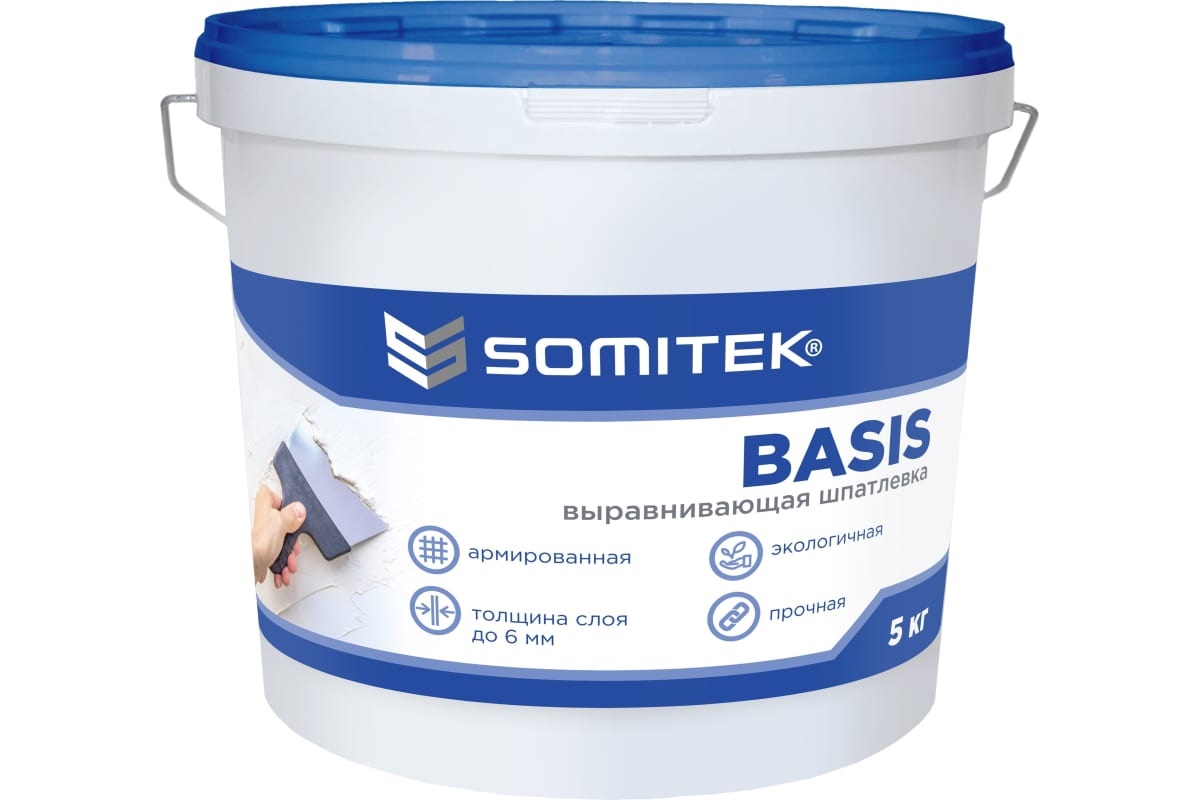 Выравнивающая шпатлевка SOMITEK BASIS 5 кг 36029