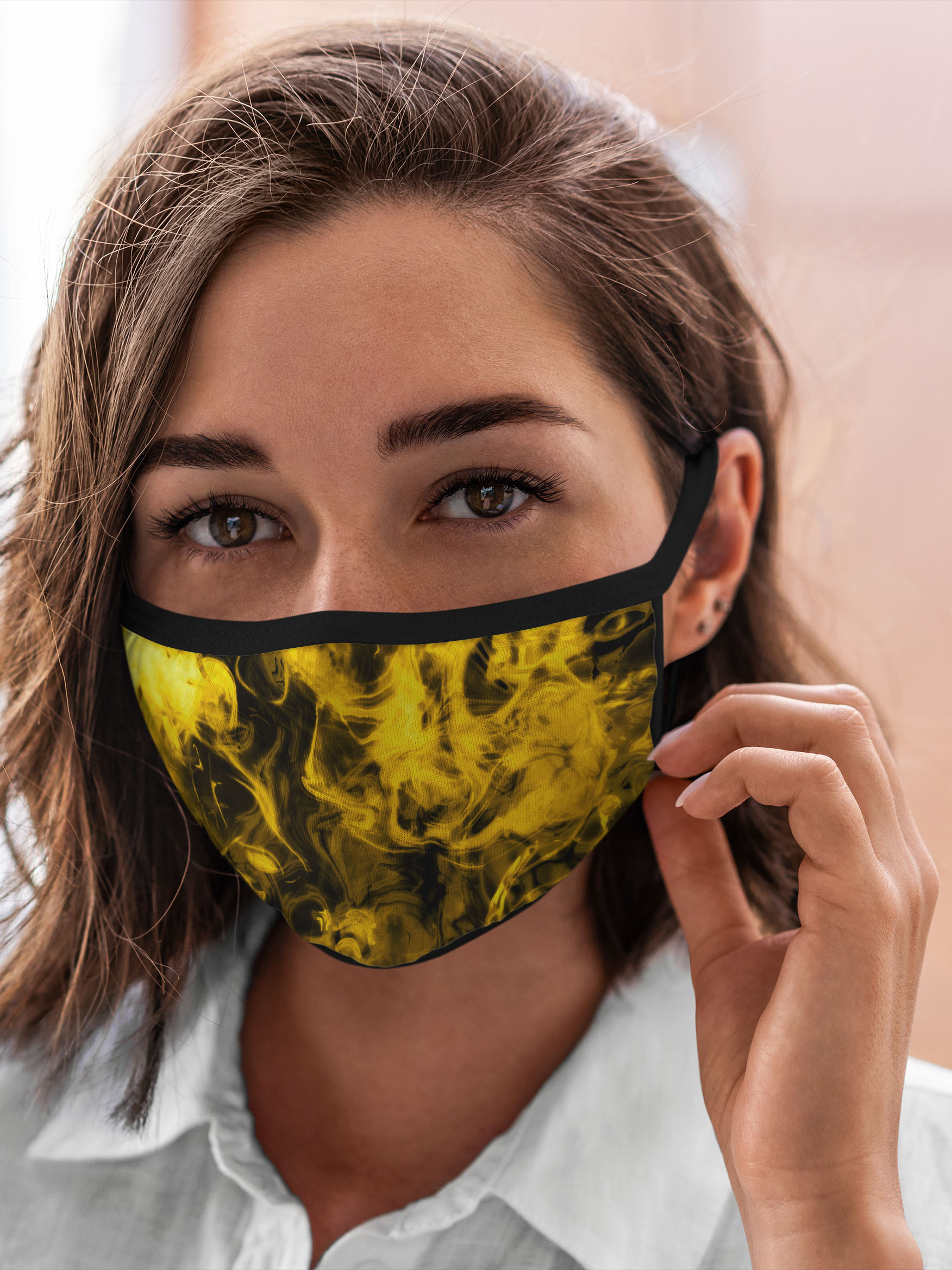 

Многоразовая маска унисекс Burnettie Текстуры Желтый Неоновый Дым, Разноцветный, Текстуры Желтый Неоновый Дым