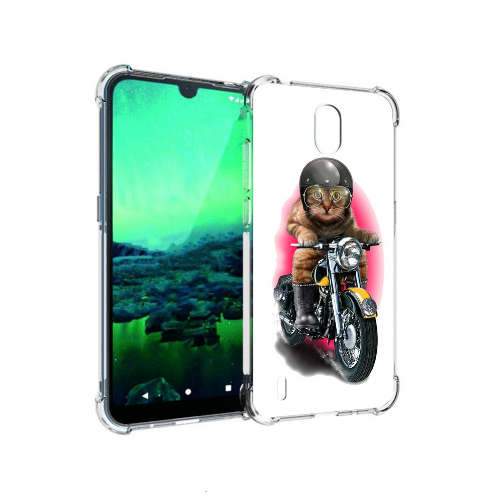 

Чехол MyPads Tocco для Nokia 1.3 мото-кот (PT227048.104.485), Прозрачный, Tocco
