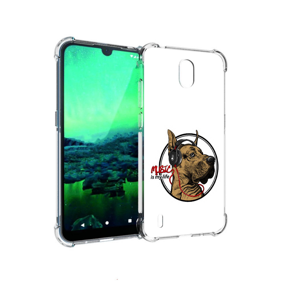 

Чехол MyPads Tocco для Nokia 1.3 музыкальная собака (PT227048.104.490), Прозрачный, Tocco