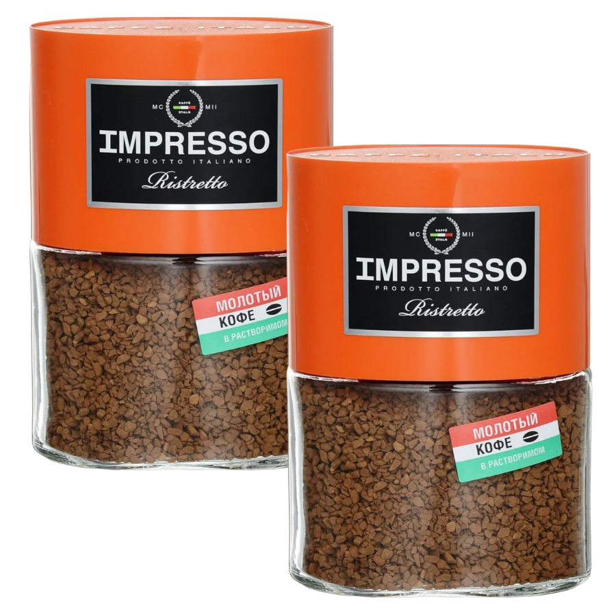 Кофе растворимый Impresso Ristretto 100 г х 2 шт 1172₽