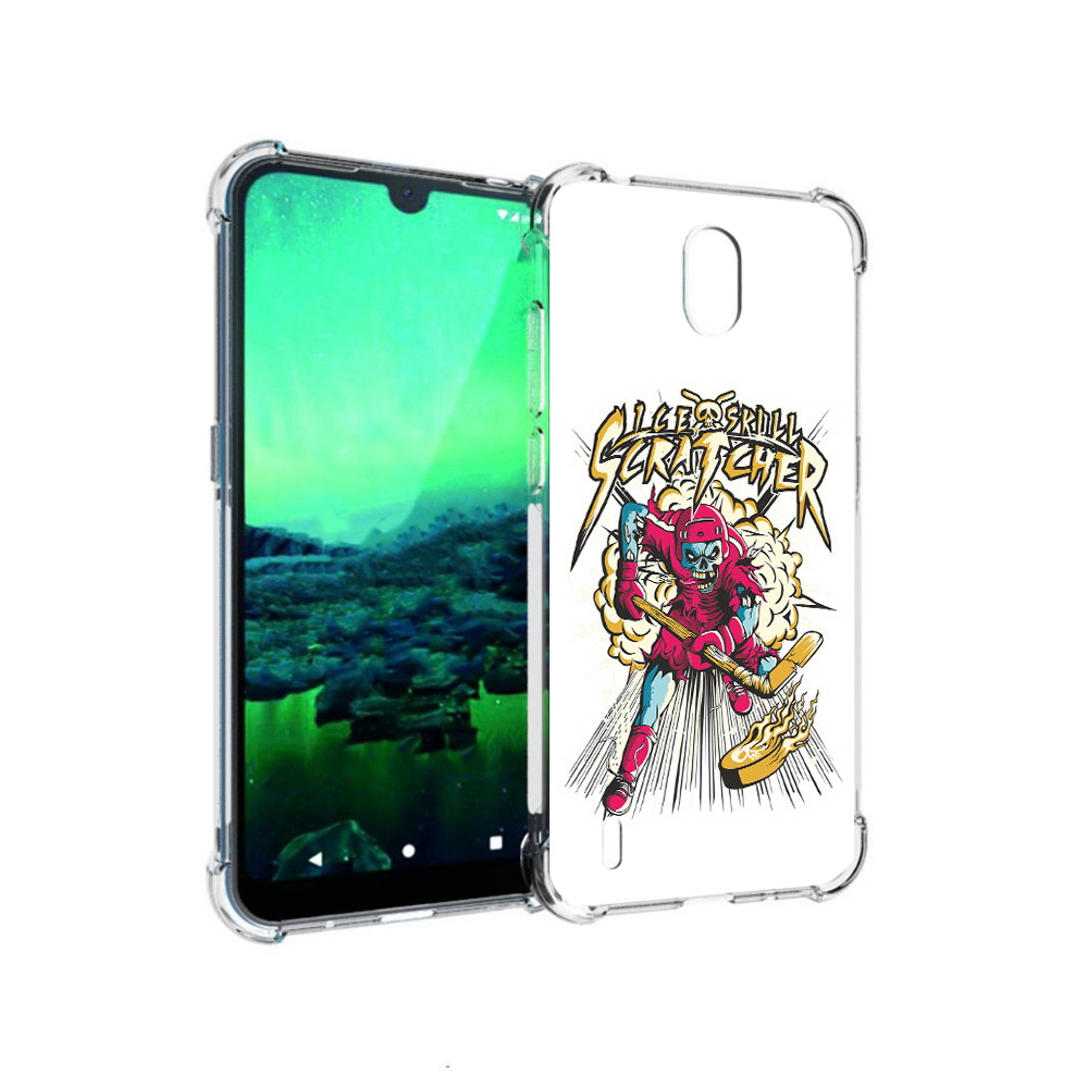 

Чехол MyPads Tocco для Nokia 1.3 нарисованный скелет хоккеист (PT227048.104.514), Прозрачный, Tocco