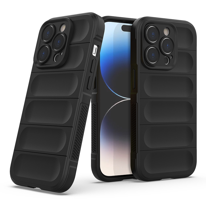 

Противоударный чехол Flexible Case для Apple iPhone 14 Pro Max, черный, Flexible Case