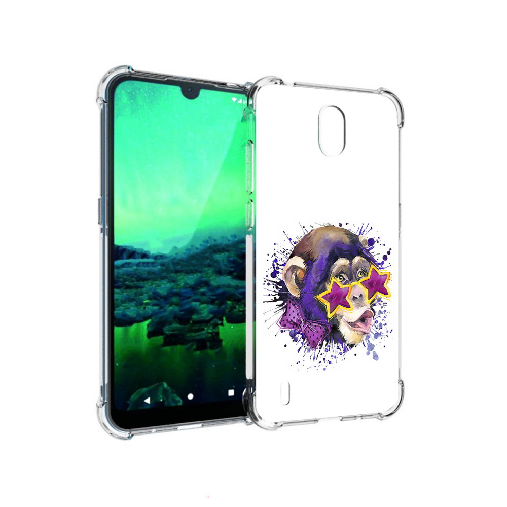 

Чехол MyPads Tocco для Nokia 1.3 обезьяна в очках (PT227048.104.524), Прозрачный, Tocco