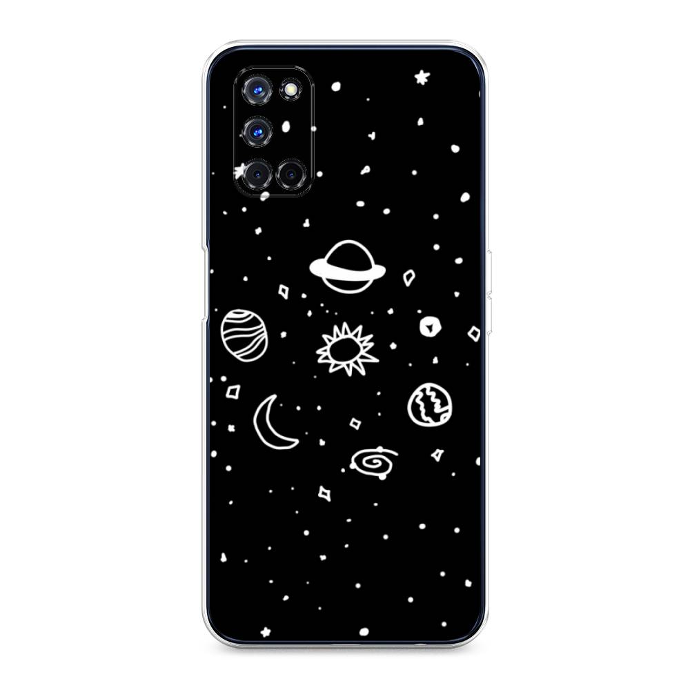 

Чехол для Oppo A52/A72 "Дудл солнечной системы", Бежевый;серый, 253150-2