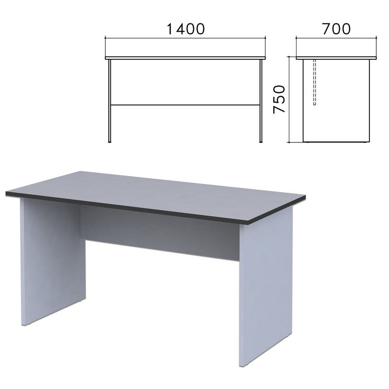 

Стол письменный "Монолит", цвет серый., Монолит