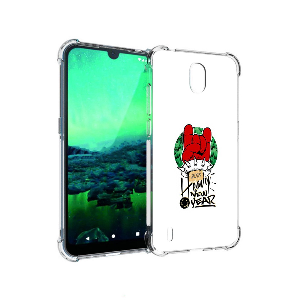 

Чехол MyPads Tocco для Nokia 1.3 Гангстер новый год (PT227048.104.53), Прозрачный, Tocco