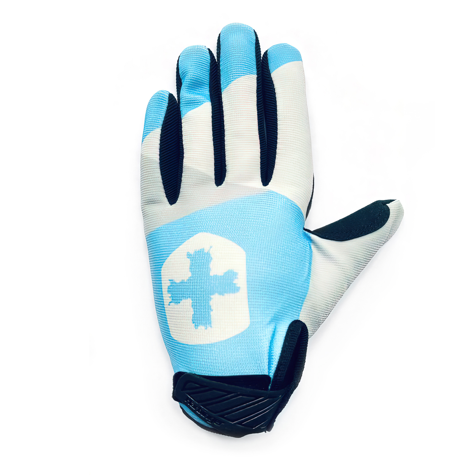 Перчатки для фитнеса Harbinger Shield Protect Gloves, черный/серый/голубой, M