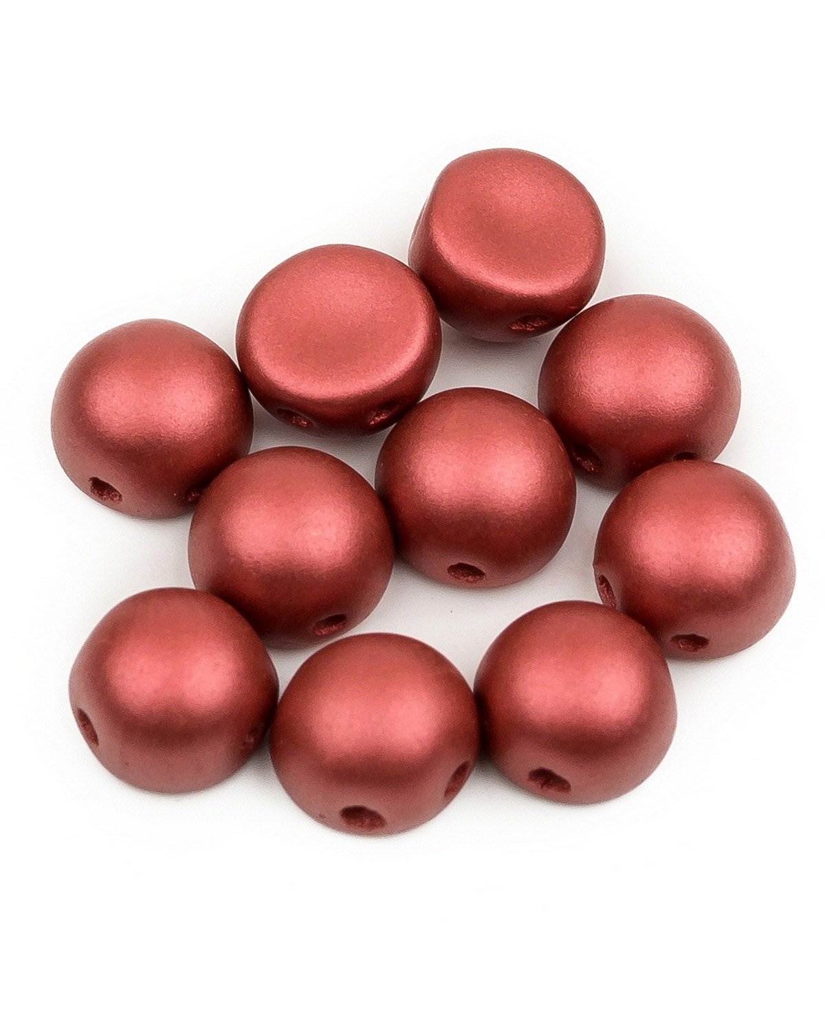 

Бусины Czech Beads Cabochon bead, 6 мм Alabaster Metallic Red, 10 шт, Разноцветный, Cabochon bead