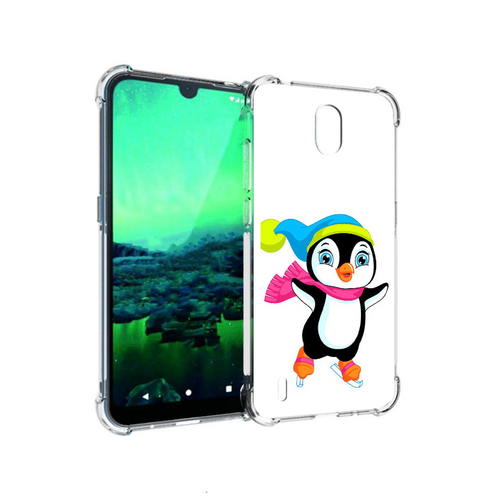 

Чехол MyPads Tocco для Nokia 1.3 пингвин на коньках (PT227048.104.540), Прозрачный, Tocco