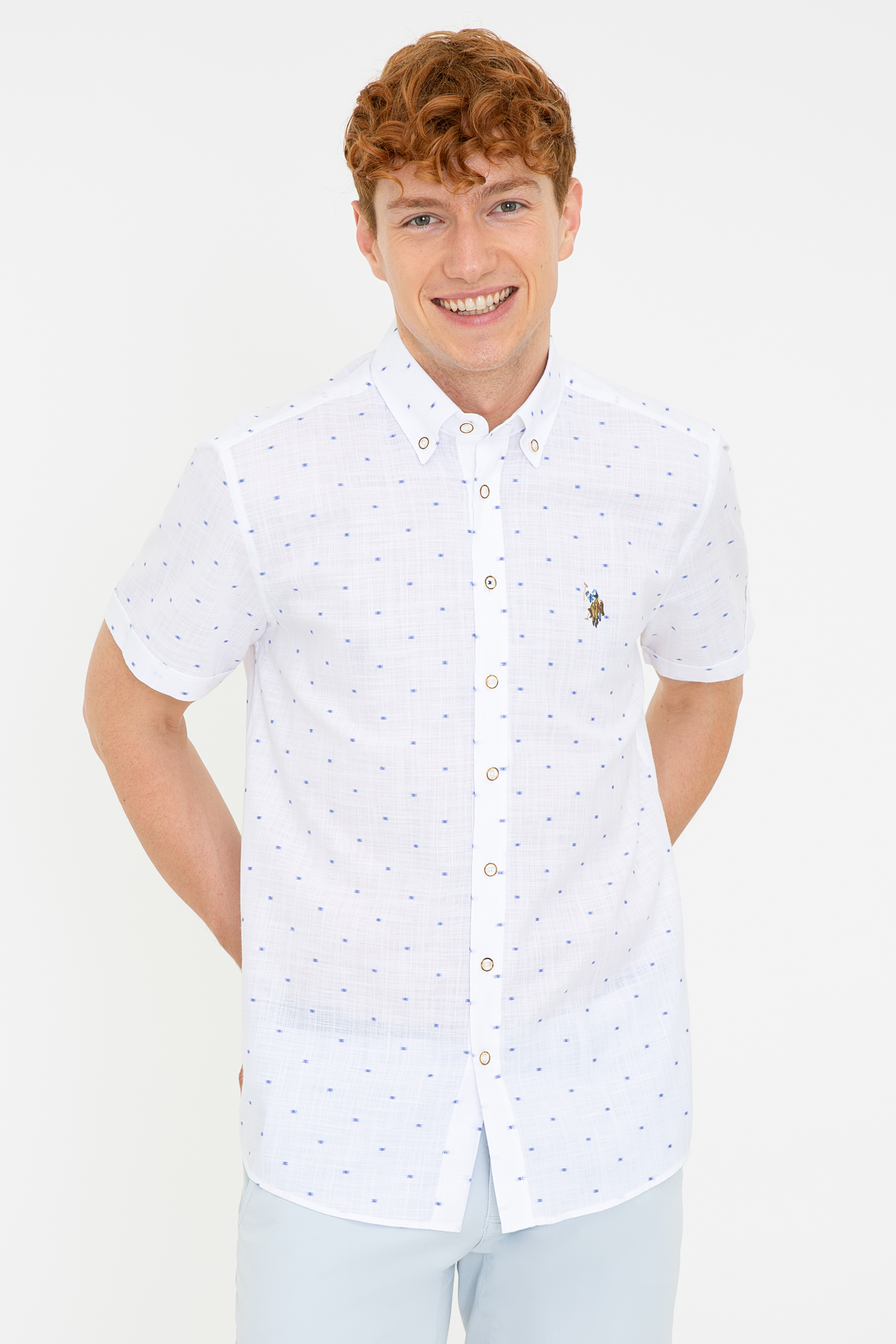 

Рубашка мужская U.S. POLO Assn. G081SZ0040TENSE белая M, Белый, G081SZ0040TENSE