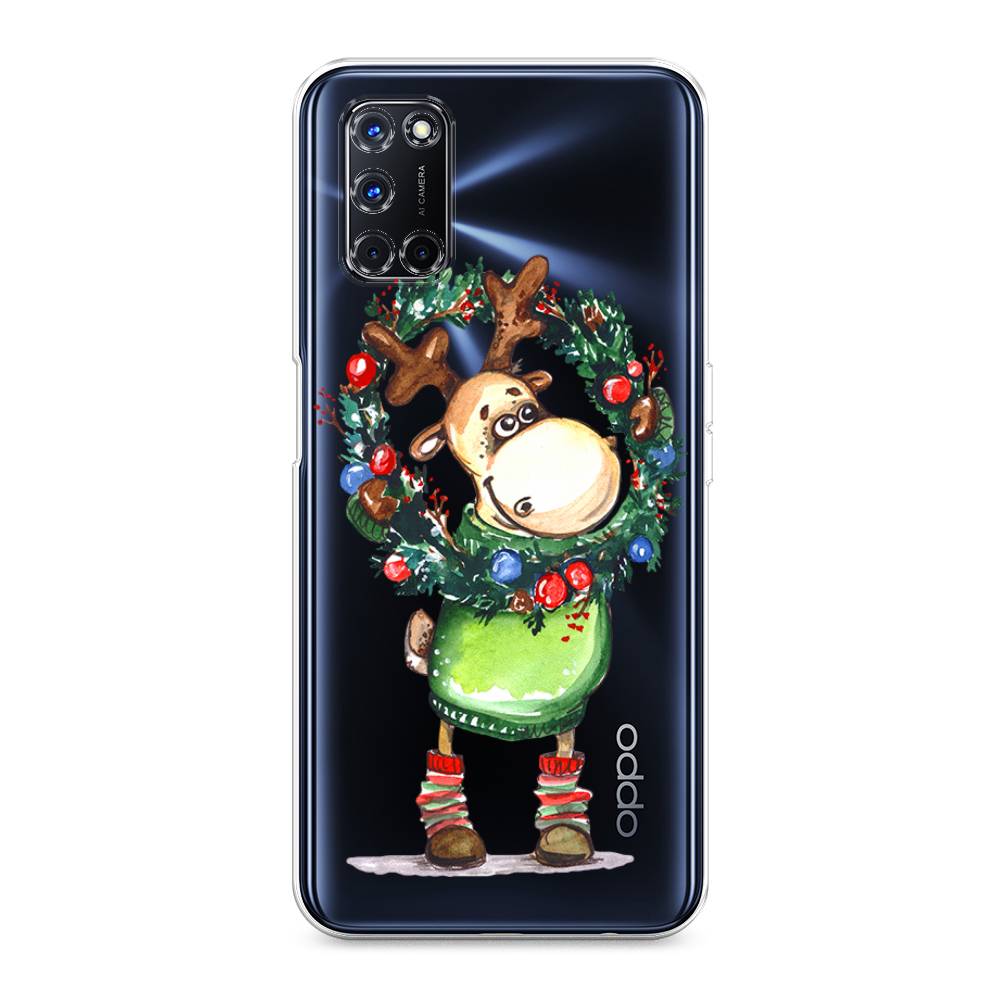 

Чехол для Oppo A52/A72 "Олень с новогодним венком", 253150-4