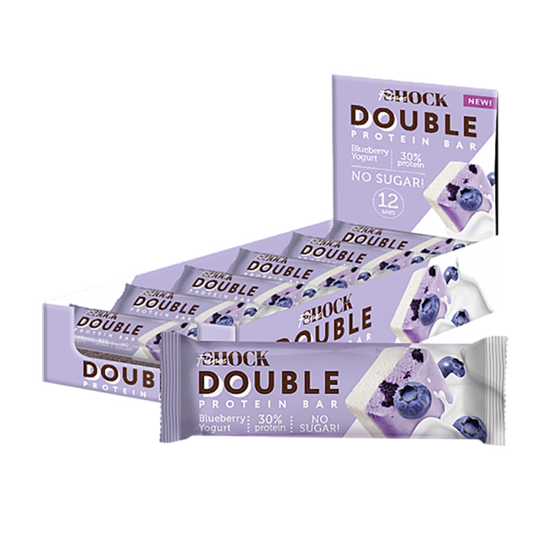 

FitnesSHOCK Double Bar, 1 шт, вкус: черничный йогурт