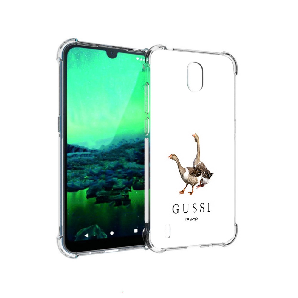 

Чехол MyPads Tocco для Nokia 1.3 Гусси бренд (PT227048.104.56), Прозрачный, Tocco