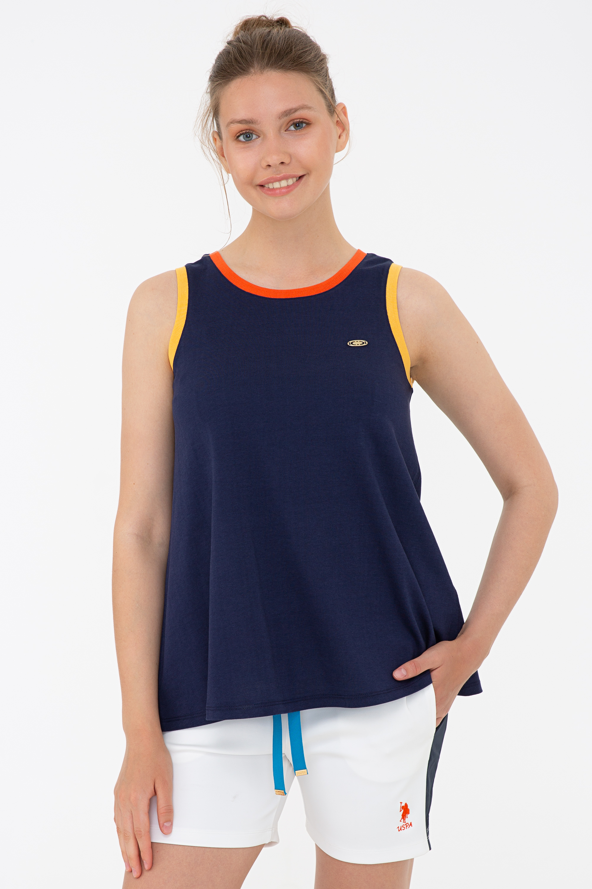 

Майка женская U.S. POLO Assn. G082SZ0110DONE синяя M, G082SZ0110DONE