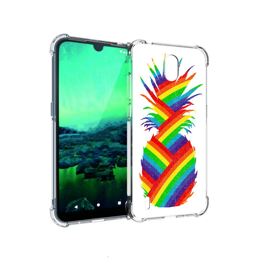

Чехол MyPads Tocco для Nokia 1.3 радужный ананас (PT227048.104.566), Прозрачный, Tocco