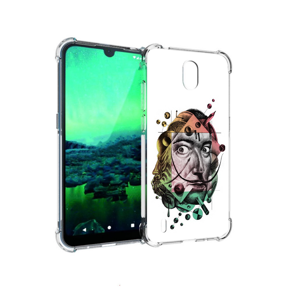 

Чехол MyPads Tocco для Nokia 1.3 разноцветное лицо абстракция (PT227048.104.570), Прозрачный, Tocco