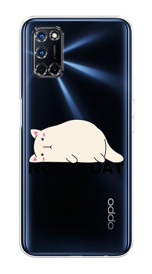 

Чехол на Oppo A52/A72 "Cat not today", Белый;розовый;черный, 253150-1