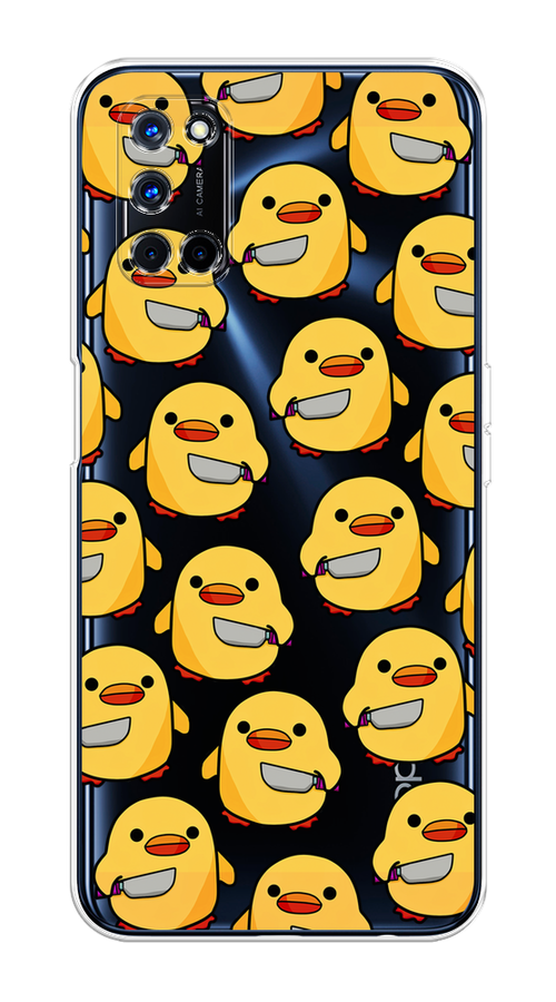

Чехол на Oppo A52/A72 "Утка с ножом", Прозрачный;желтый;оранжевый, 253150-1