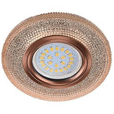 

Свет. LD7069 GU5.3 встр искр с подсв Модерн светло зол чернен медь 25х95 Ecola