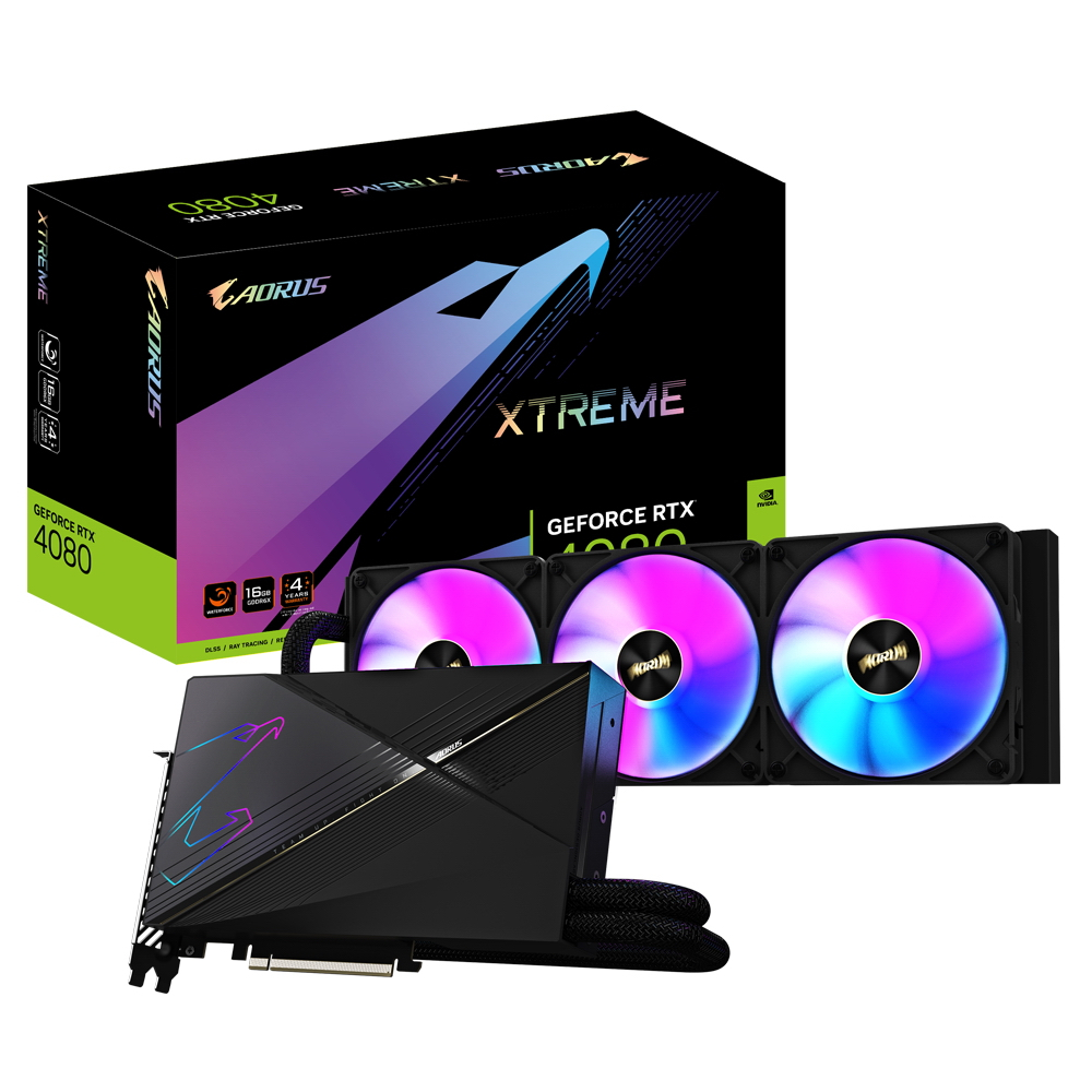 Видеокарта Gigabyte NVIDIA GeForce RTX 4080 16Gb (GV-N4080AORUSX W-16GD)