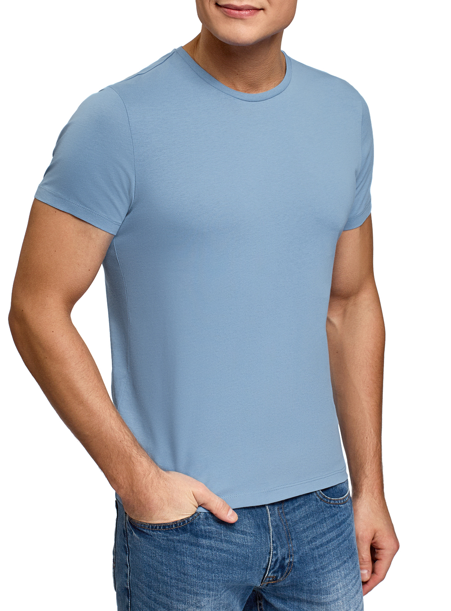 

Футболка мужская oodji 5B621002M синяя XL, 5B621002M