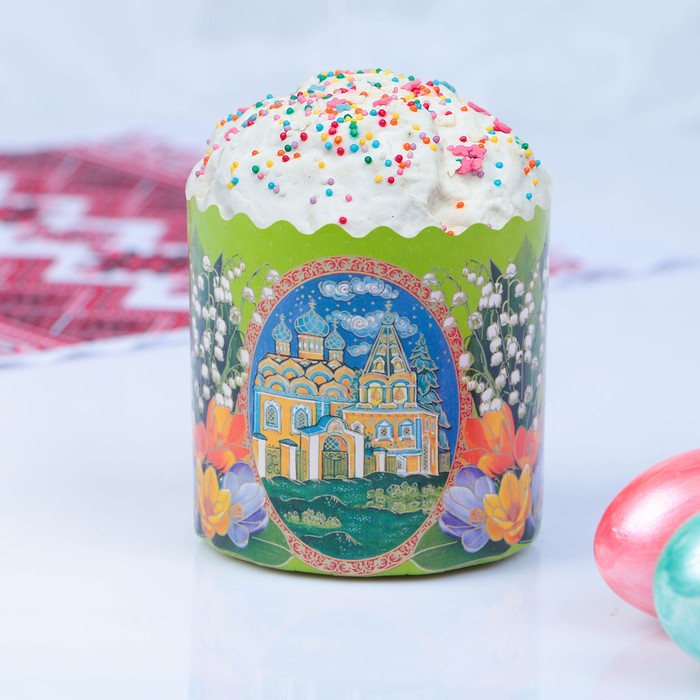 

Форма бумажная для кекса, маффинов и кулича "Храмы и цветы МИКС" 90 x 90 мм,