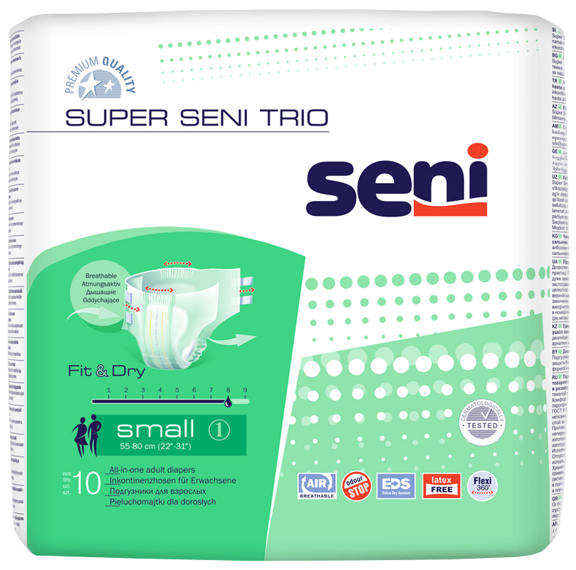 Подгузники для взрослых Super Seni trio small, 10 шт.