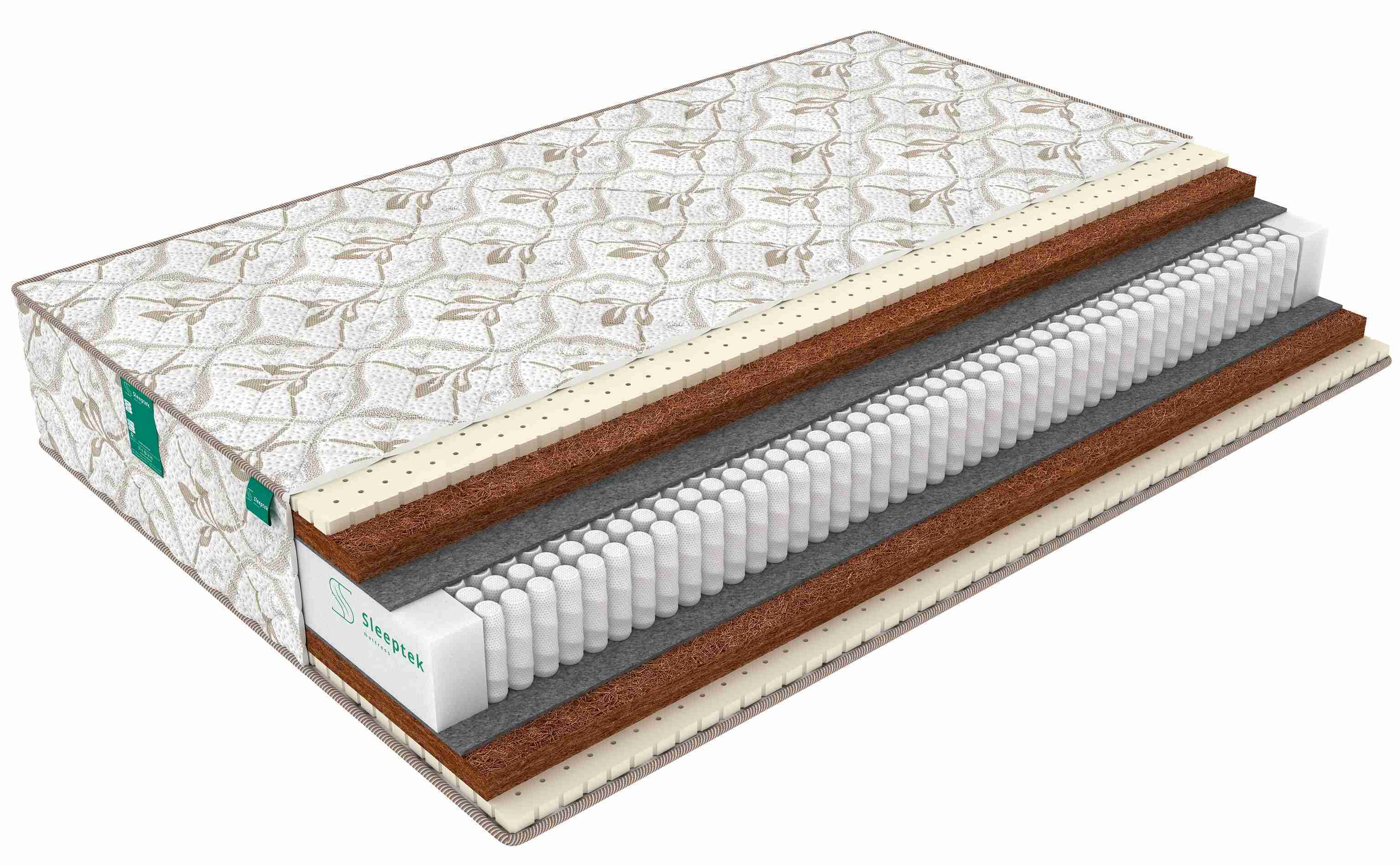 

Матрас пружинный Sleeptek Perfect SoftCocos Double/brdmtr467373 155х185, Белый, Perfect SoftCocos Double