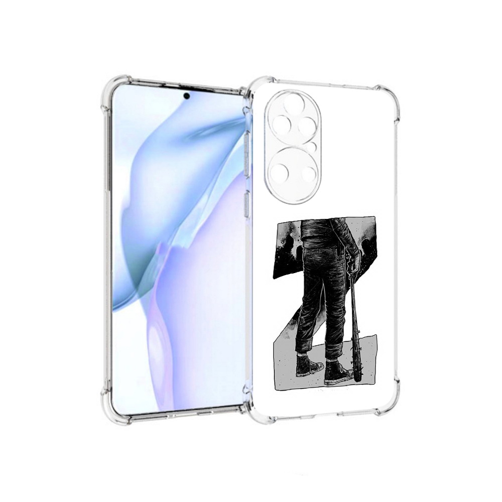

Чехол MyPads Tocco для Huawei P50 воин черно белый, Tocco