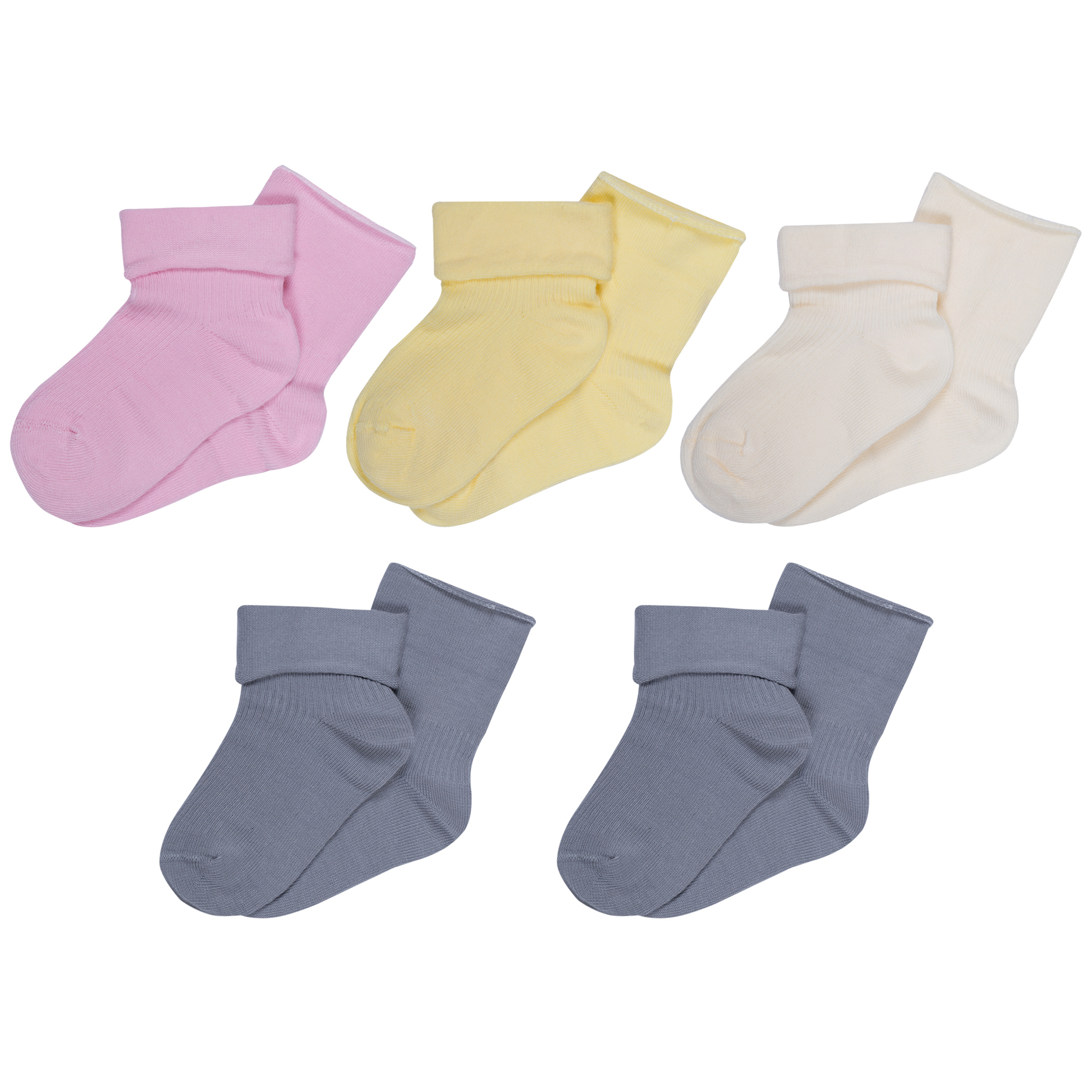 

Носки детские Rusocks 5-Д-107 цв. розовый; желтый; бежевый; серый р. 10, 5-Д-107
